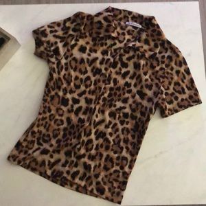 Reformation leopard print button down size xs